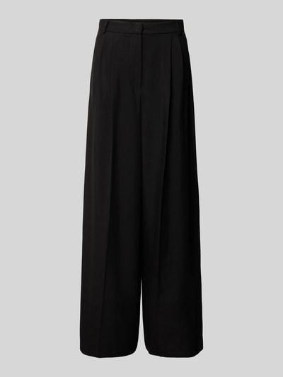 Weekend Max Mara Wide Leg Stoffhose mit Bundfalten Modell 'DILETTA' Black 2