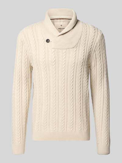 Jack & Jones Premium Gebreide pullover met opstaande kraag Beige - 2
