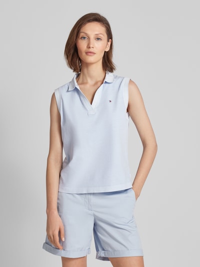 Tommy Hilfiger Top met labeldetail Lichtblauw - 4