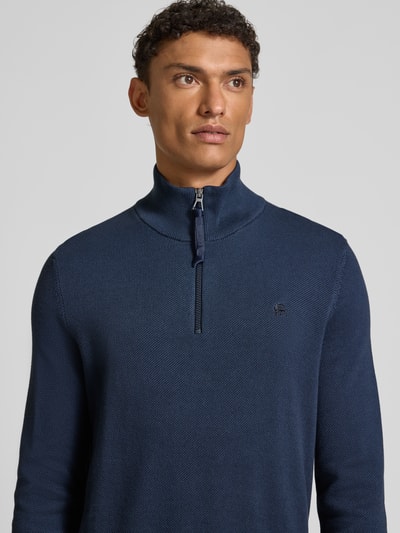 Lerros Gebreide pullover met schipperskraag Donkerblauw - 3