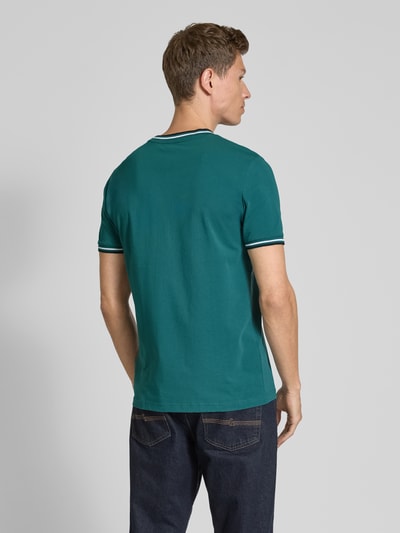 Christian Berg Men T-shirt met ribboorden Metallic groen - 5