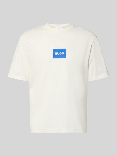 HUGO Blue Regular Fit T-Shirt aus reiner Baumwolle Modell 'NAYONIX' Offwhite 2