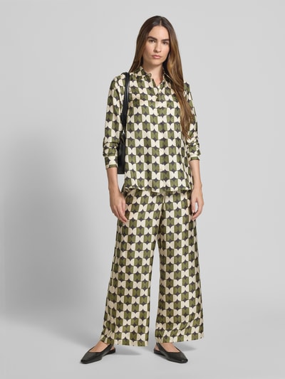 Weekend Max Mara Regular fit overhemdblouse van pure zijde, model 'RIVE' Groen - 1