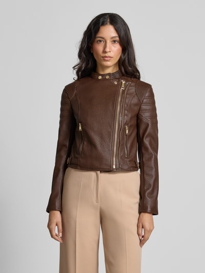 Guess Jack van kunstleer met ritsluiting opzij, model 'JEANNINE' Donkerbruin - 4