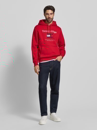 Tommy Hilfiger Regular fit hoodie van katoenmix Rood - 1
