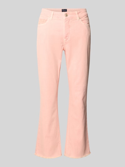 Raffaello Rossi Jeansy o kroju regular fit z frędzlami Różowy 2