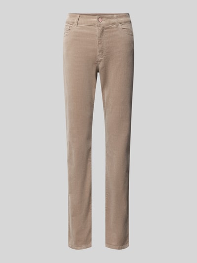 Christian Berg Woman Straight Fit Jeans aus Baumwoll-Mix in Cord-Optik Stein 1