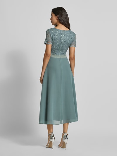 SWING Cocktailkleid mit Spitze und V-Ausschnitt Lind 5