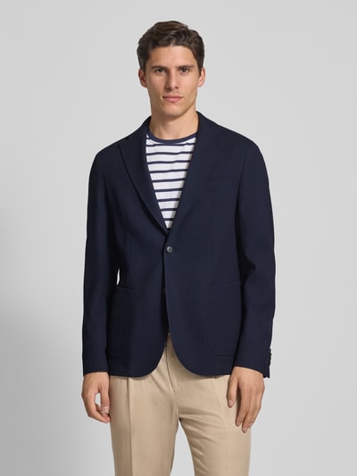 BOSS Regular Fit Anzugsakko aus Schurwoll-Mix Modell 'HANRY' Marine 4