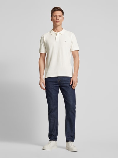 Fynch-Hatton Regular Fit Poloshirt mit Logo-Stitching Offwhite 1