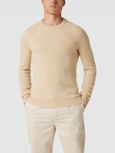 MCNEAL Strickpullover mit Label-Stitching Sand Melange 4