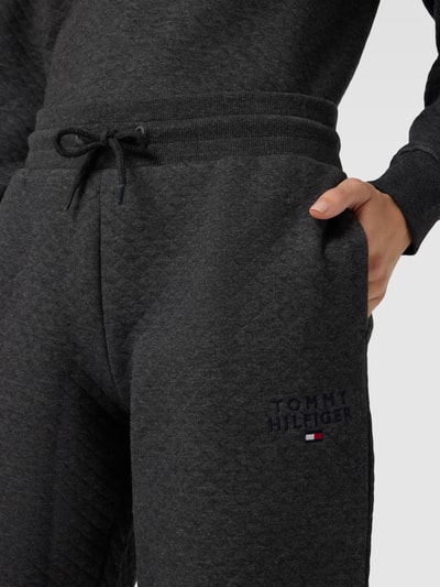 TOMMY HILFIGER Stoffhose mit Strukturmuster Dunkelgrau 3