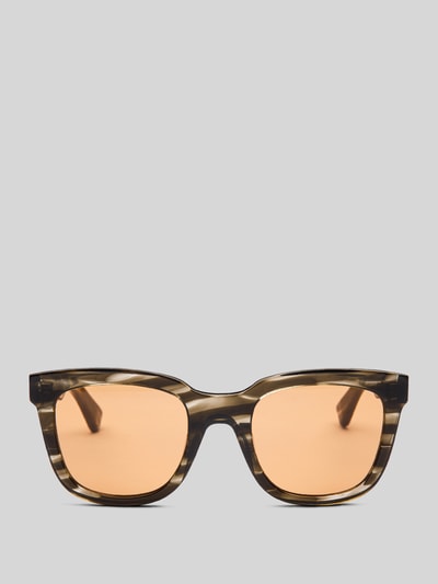 MessyWeekend Quadratische Sonnenbrille Modell 'LIV' Mittelbraun 1