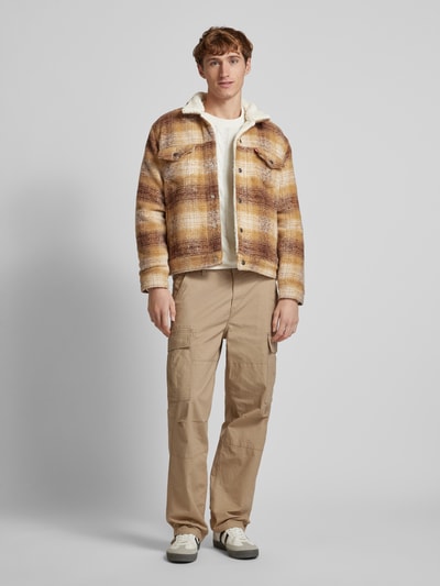 Levi's® Sherpa Jacket mit Kentkragen Modell 'PLAID' Beige 1