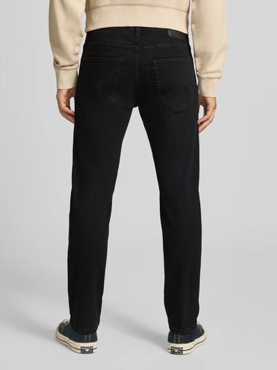 JACK & JONES Straight Fit Jeans aus elastischem Baumwoll-Mix Black 5