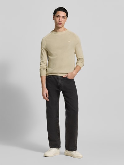 Pepe Jeans Regular Fit Pullover aus reiner Baumwolle Modell 'FLEET' Beige 1