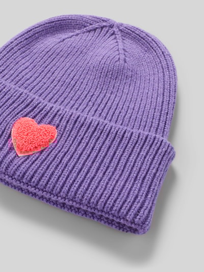 Unio Mütze aus Schurwoll-Mix mit Viskose- und Kaschmir-Anteil Lila 2