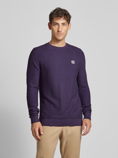 s.Oliver RED LABEL Gebreide pullover met ribboorden Violet - 4