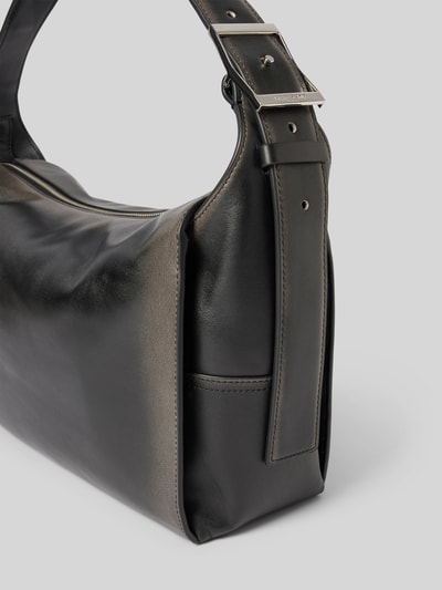 LIEBESKIND BERLIN Lederhandtasche mit Label-Prägung Modell 'LOU' Black 3