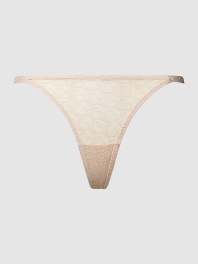 Guess String met logomotief, model 'EDYTHA' Beige - 1