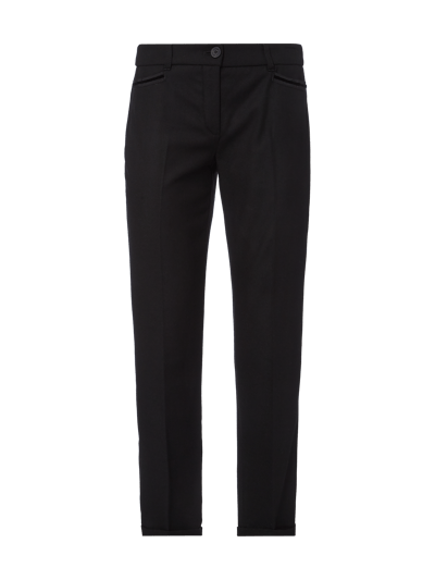 Gerry Weber Edition Regular Fit Stoffhose mit Bügelfalten Black 1