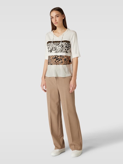 Marc Cain T-shirt met motiefprint Offwhite - 1