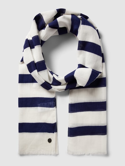 Fraas Schal mit Streifenmuster Marineblau 2