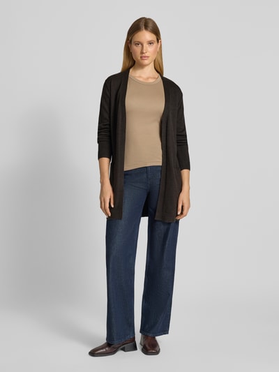 B.Young Cardigan met ribboorden, model 'NONINA' Donkergrijs - 1