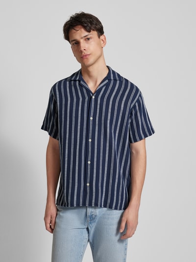 Jack & Jones Relaxed Fit Freizeithemd mit 1/2-Arm Modell 'NOTO' Dunkelblau 4