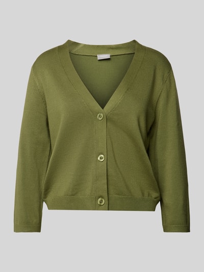 Fransa Cardigan mit V-Ausschnitt Modell 'Clia' Khaki 2