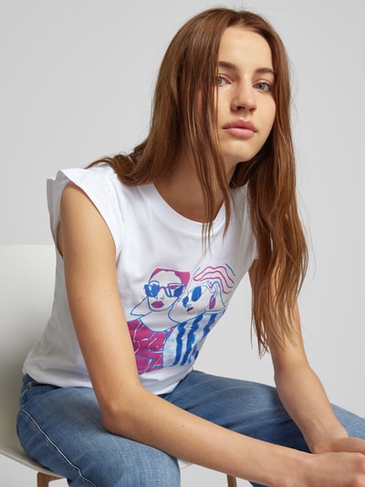 Rich & Royal T-Shirt mit Motiv-Print Weiss 3