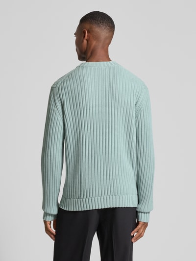 HUGO Regular Fit Strickpullover aus reiner Baumwolle Modell 'SRIBBEN_1' Mint 5