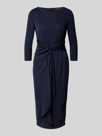 Lauren Ralph Lauren Midikleid mit Knotendetail Modell 'THALNEIA' Dunkelblau 2