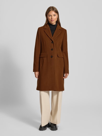 Fuchs Schmitt Wollmantel mit Kaschmir-Anteil und Pattentaschen Cognac 4