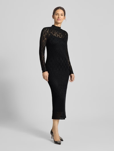 Lauren Ralph Lauren Sukienka midi z mieszanki wiskozy model ‘PAGDEN’ Czarny 1