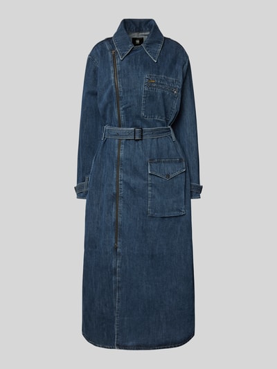 G-Star Raw Trenchcoat in Denim-Optik mit Gürtel Marine 2