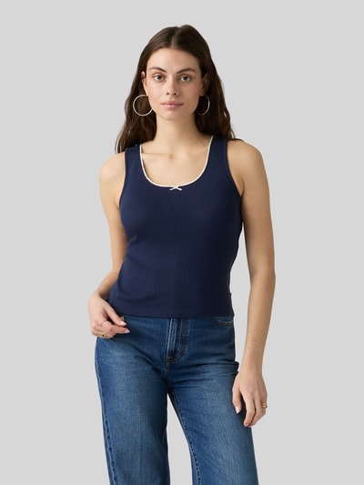 Levi's® Slim Fit Top aus reiner Baumwolle mit Schleifen-Detail Dunkelblau 4