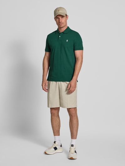 Polo Ralph Lauren Slim fit poloshirt met labelstitching Donkergroen - 1