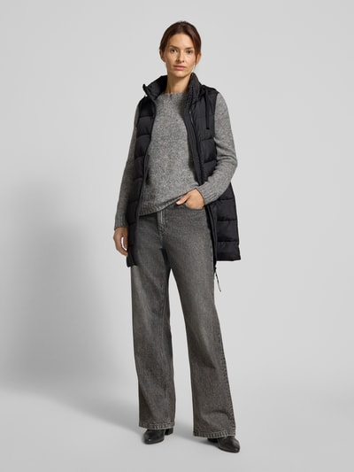 Christian Berg Woman Selection Regular fit gilet met capuchon van scuba Zwart - 1