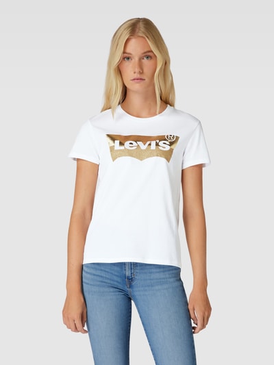 Levi's® T-Shirt mit Label-Print Modell 'THE PERFECT TEE' Weiss 4