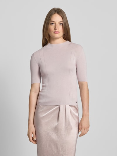 Marc Cain T-Shirt aus Lanawoll-Mix mit Logo-Applikation Kitt 4