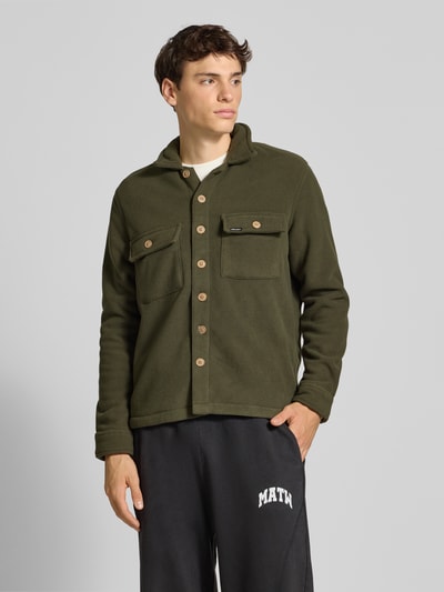 Blend Regular fit vrijetijdsoverhemd met kentkraag, model 'BAKI' Olijfgroen - 4