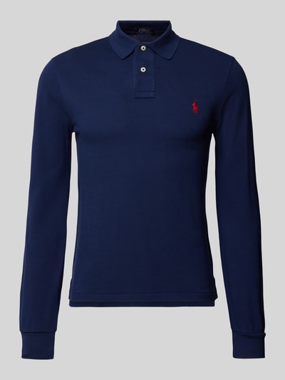 Polo Ralph Lauren Slim Fit Poloshirt im langärmeligen Design Marine 2