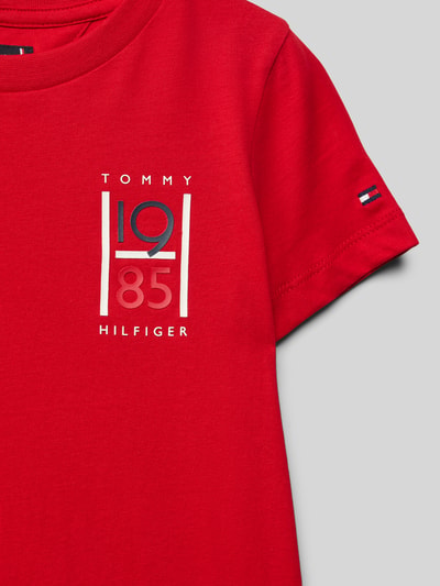 Tommy Hilfiger Kids T-Shirt mit Label-Print Rot 2