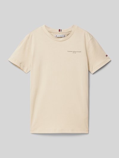 Tommy Hilfiger Teens Regular Fit T-Shirt mit Logo-Stitching Ecru 1