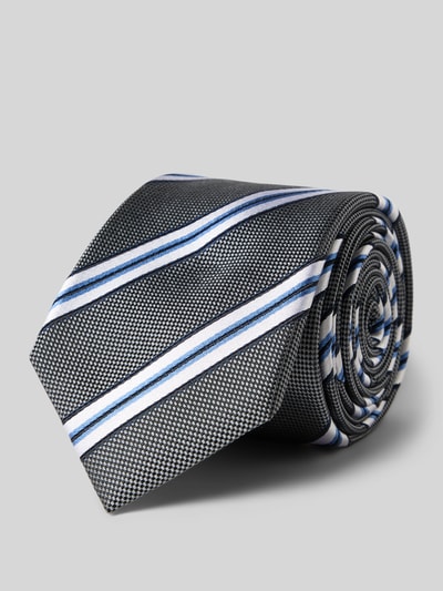 Monti Stropdas van puur zijde Antraciet - 1