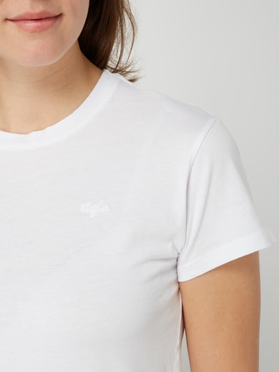 Tigha T-Shirt mit Logo-Stickerei Weiss 3