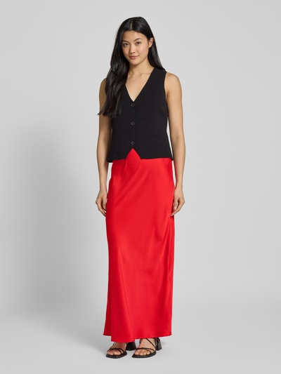Vila High Waist Rock mit elastischem Bund Modell 'SAHRA' Rot 1