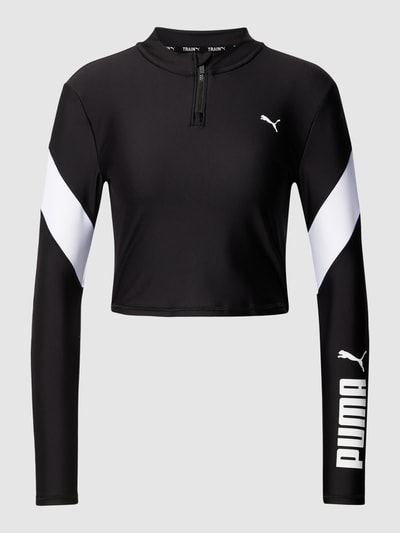 PUMA PERFORMANCE Kort shirt met lange mouwen en labeldetails, model 'Eversculpt' Zwart - 2