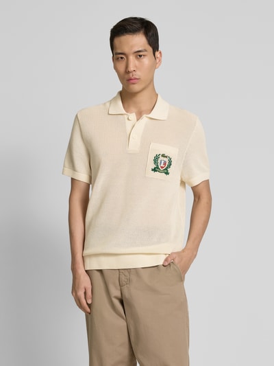 Lacoste Classic fit poloshirt met labelstitching Offwhite - 4
